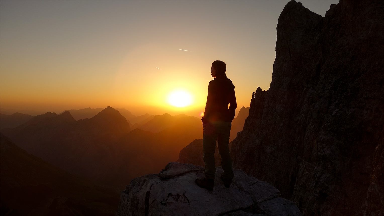 Bergtour Tipp Karwendel: Sonnenaufgang in Karwendel am Biwak an den Laliderer Wänden